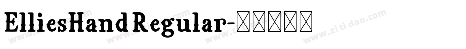ElliesHand Regular字体转换